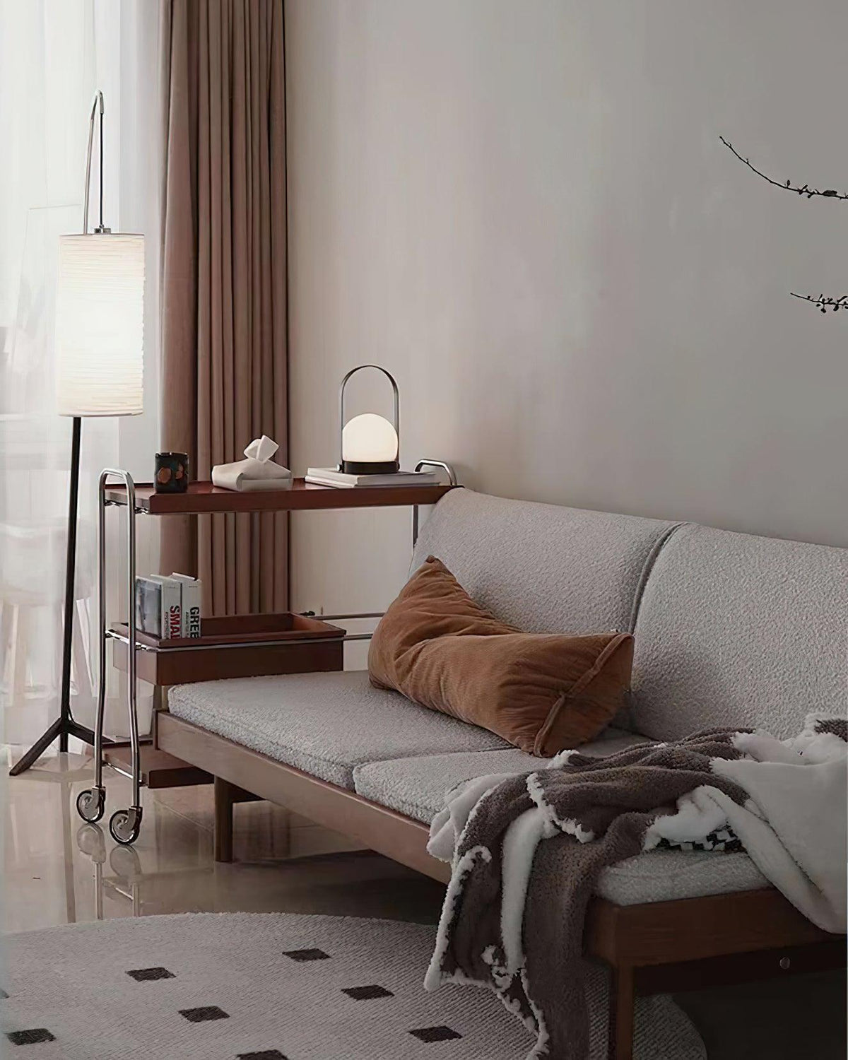 Polvin moderne vloerlamp van tissuepapier