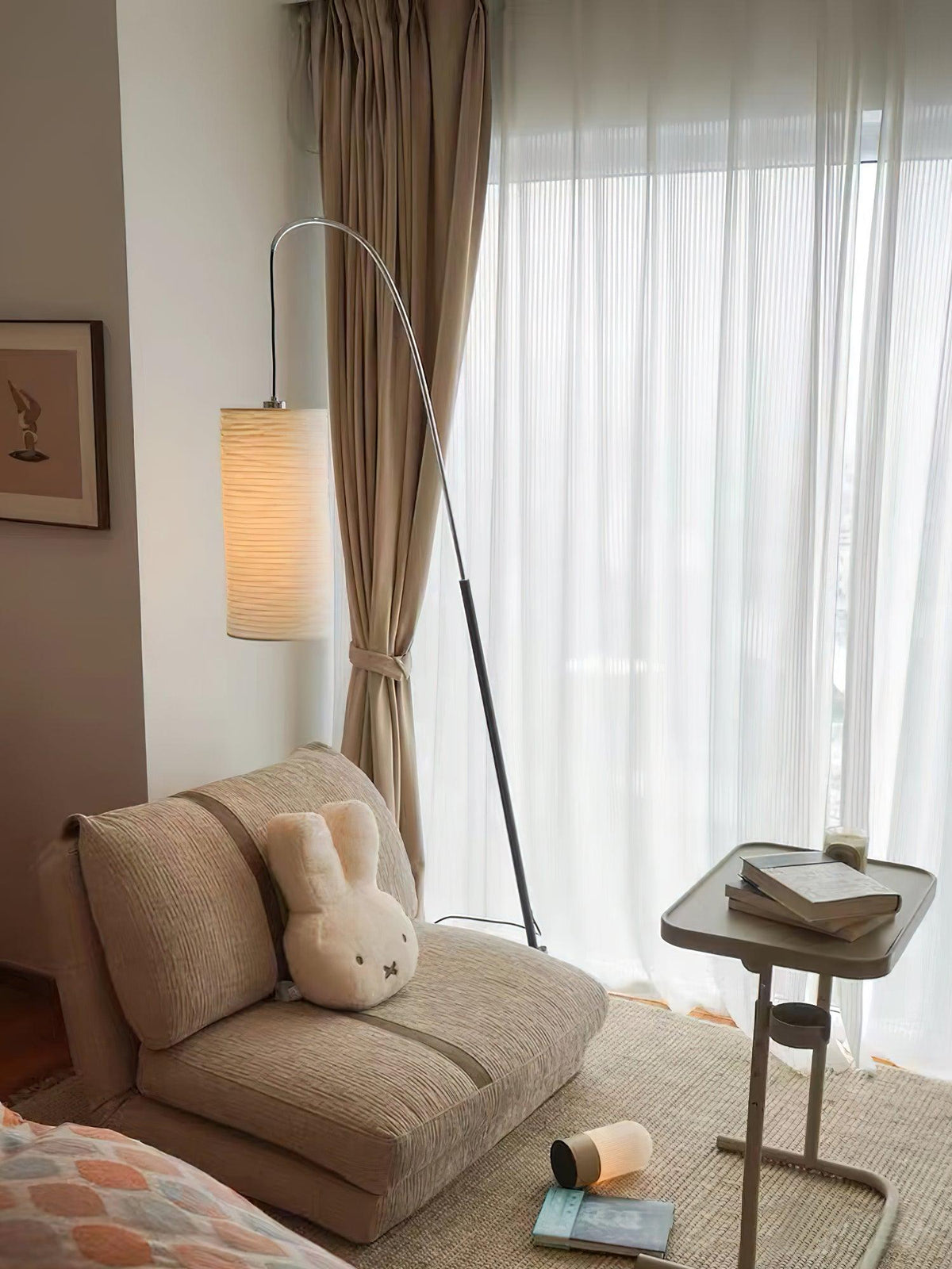 Polvin moderne vloerlamp van tissuepapier