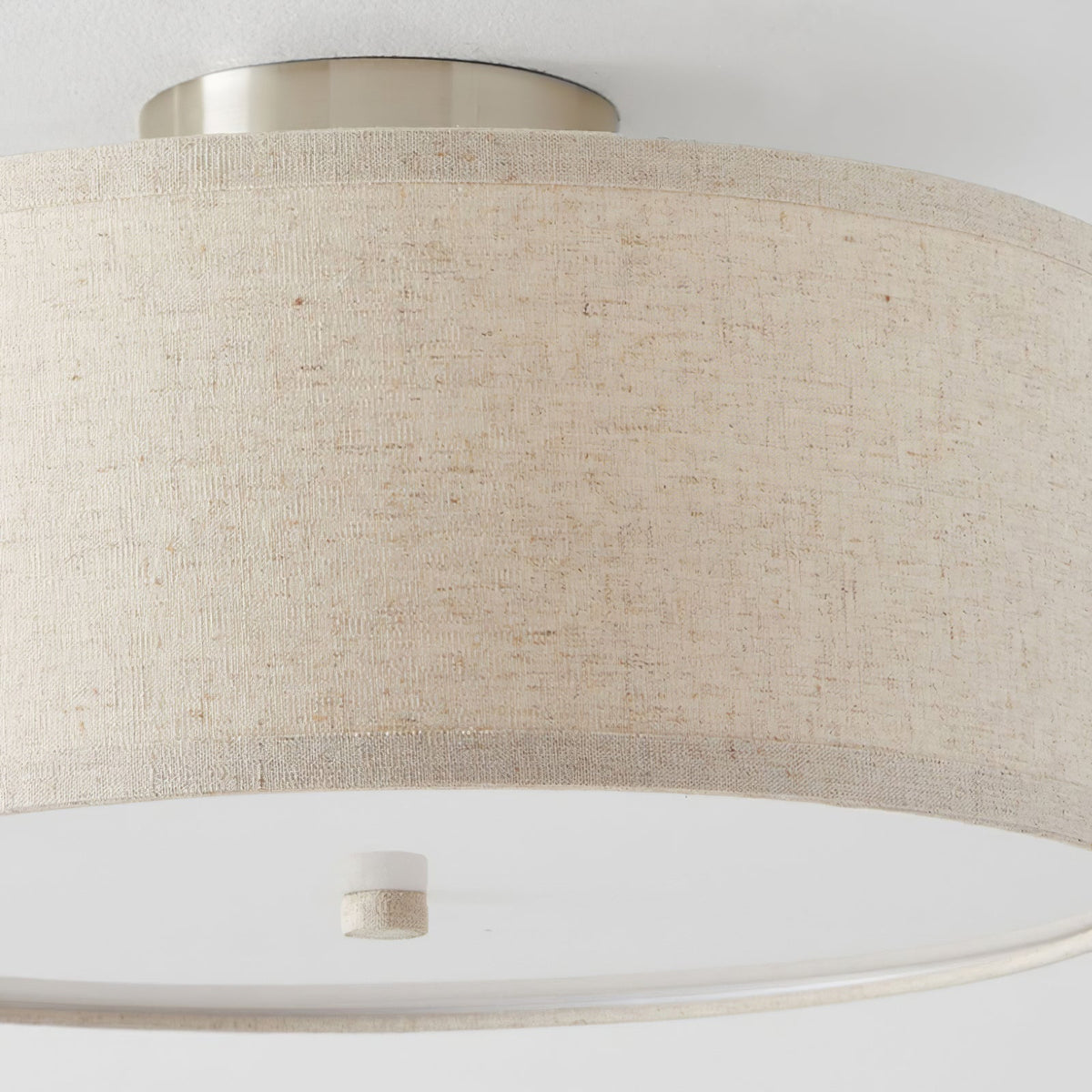Qilvo plafondlamp linnen kap strak elegant