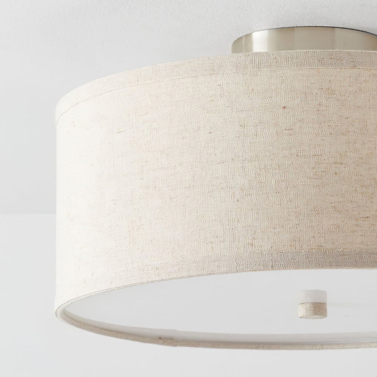 Qilvo plafondlamp linnen kap strak elegant