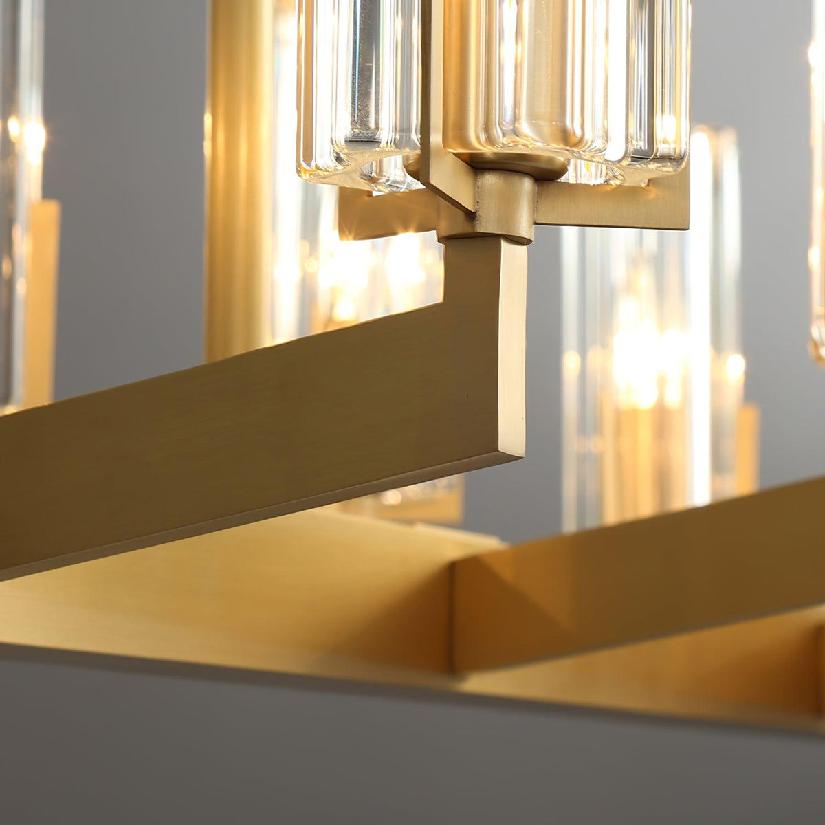 Velinora Kroonluchter messing glas Modern