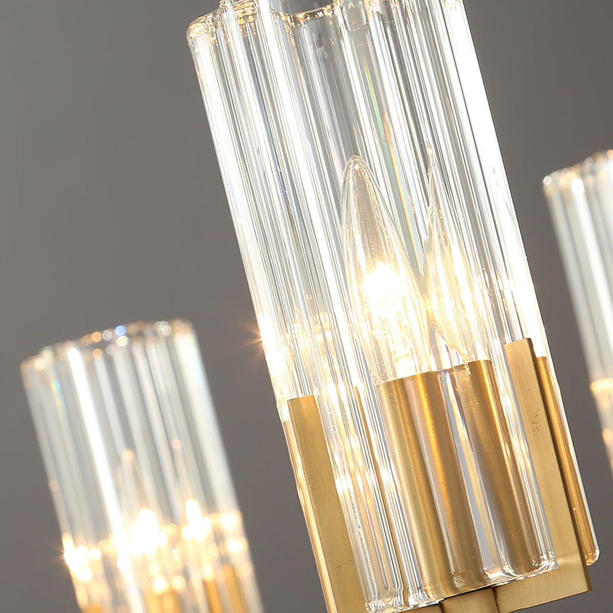Velinora Kroonluchter messing glas Modern