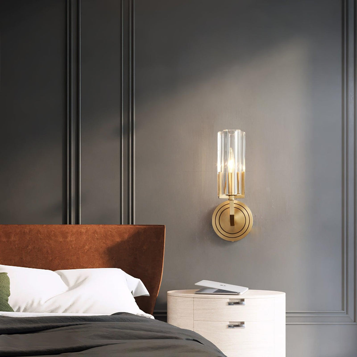 Coen Premium elegantie messing glas wandlamp