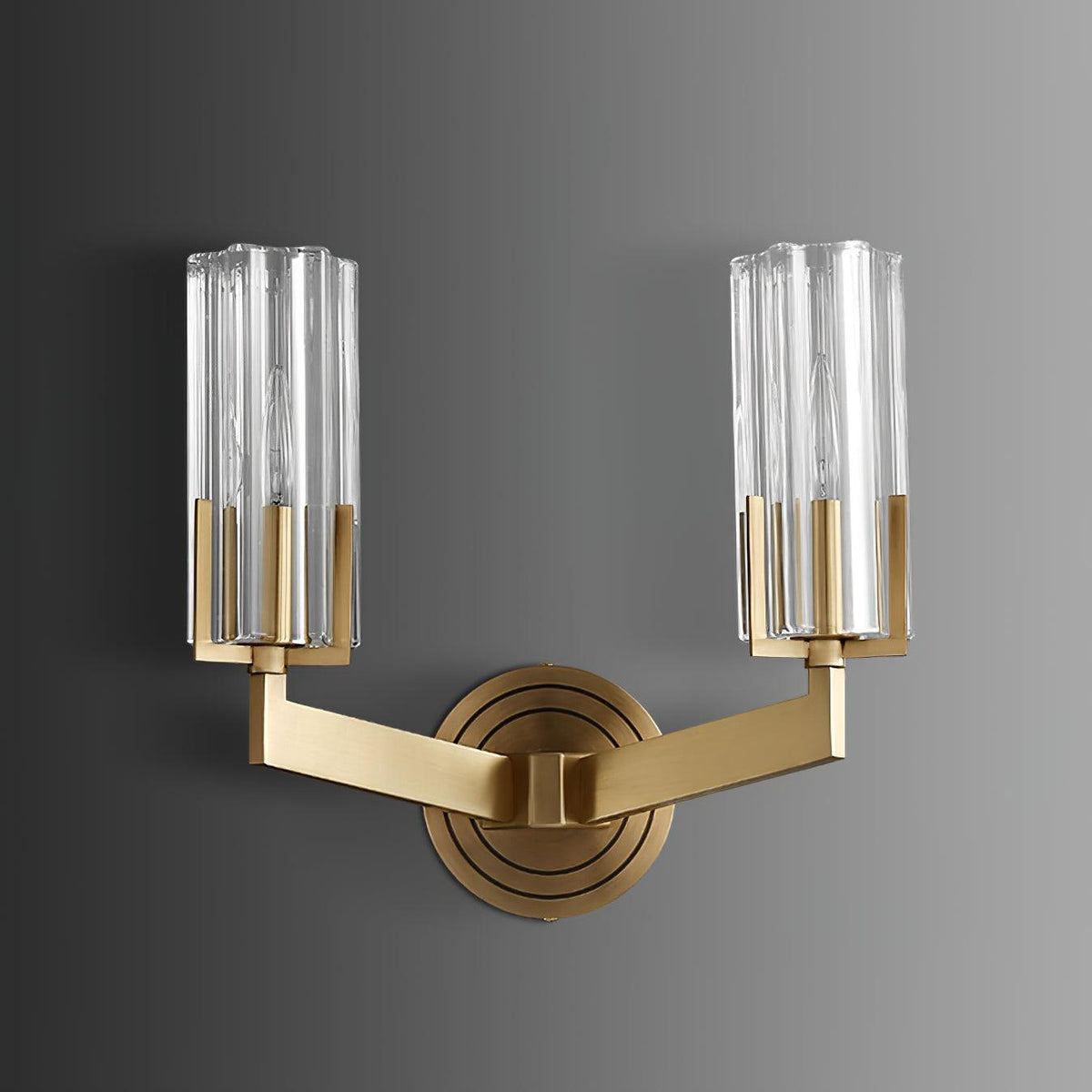Coen Premium elegantie messing glas wandlamp