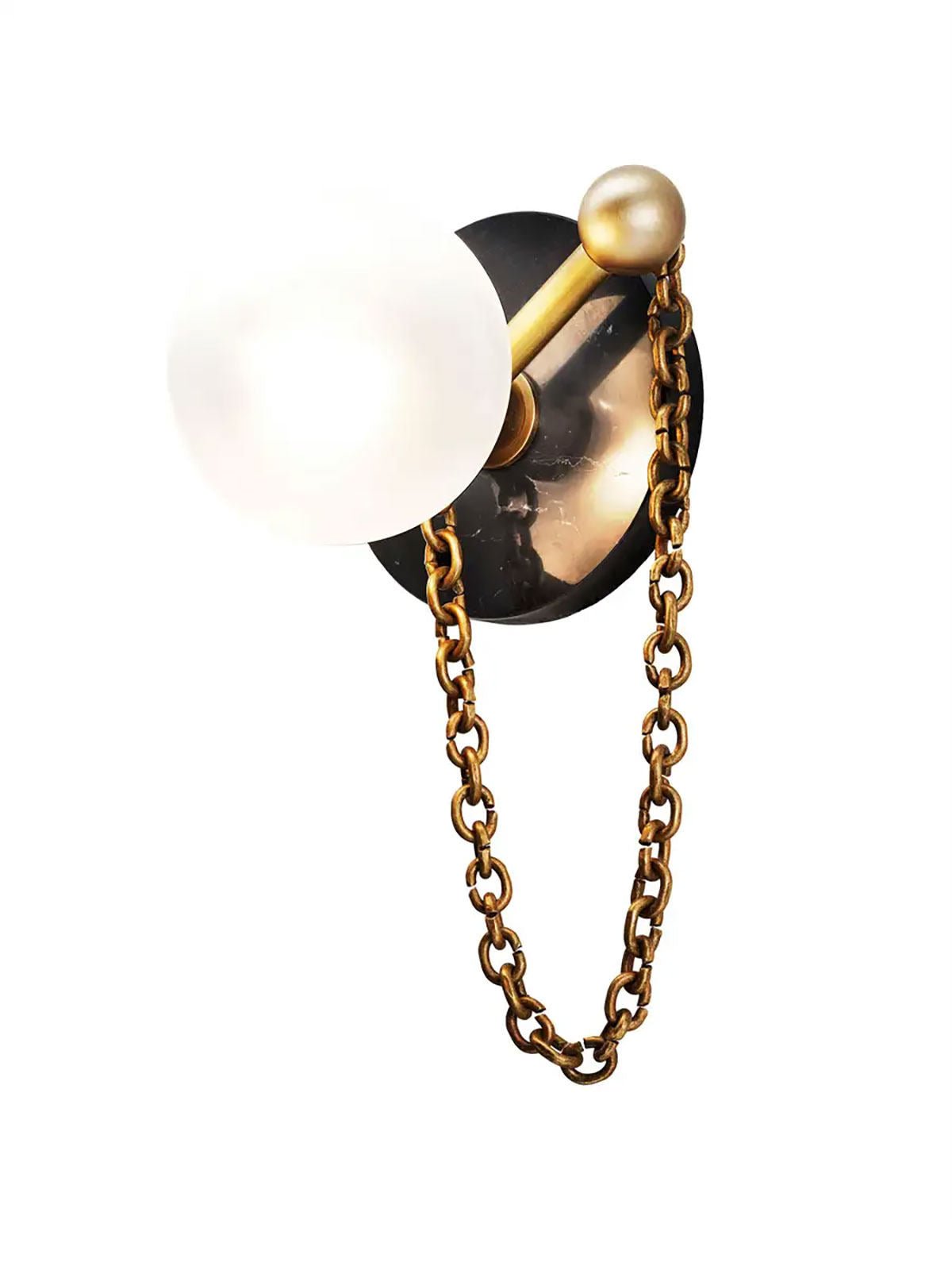 Petelise wandlamp met marmeren bol