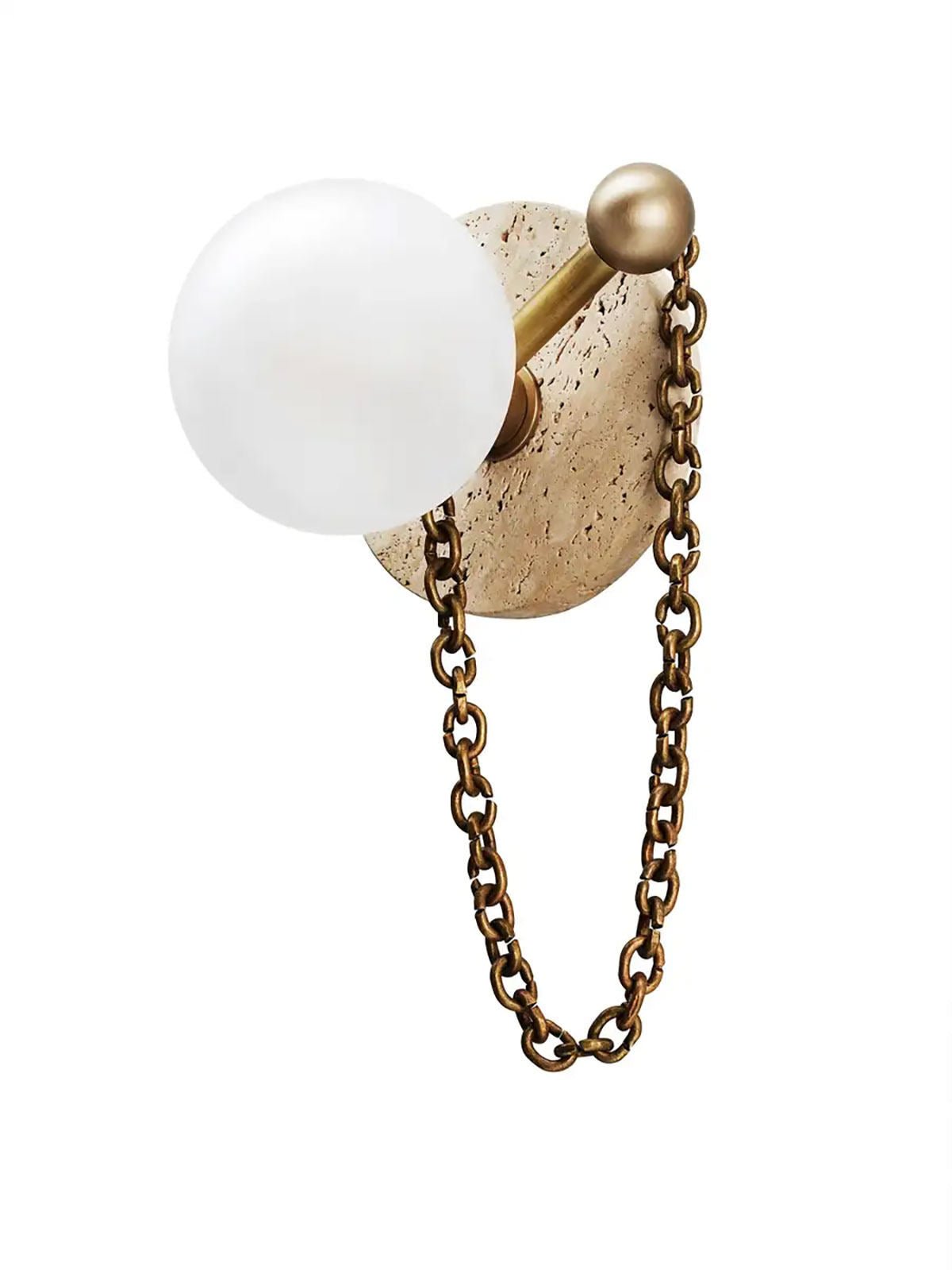 Petelise wandlamp met marmeren bol