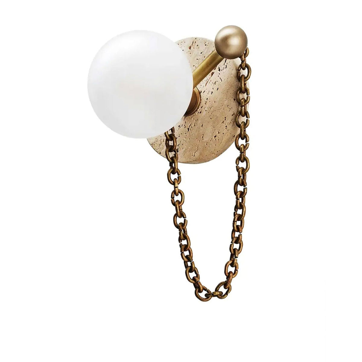 Petelise wandlamp met marmeren bol