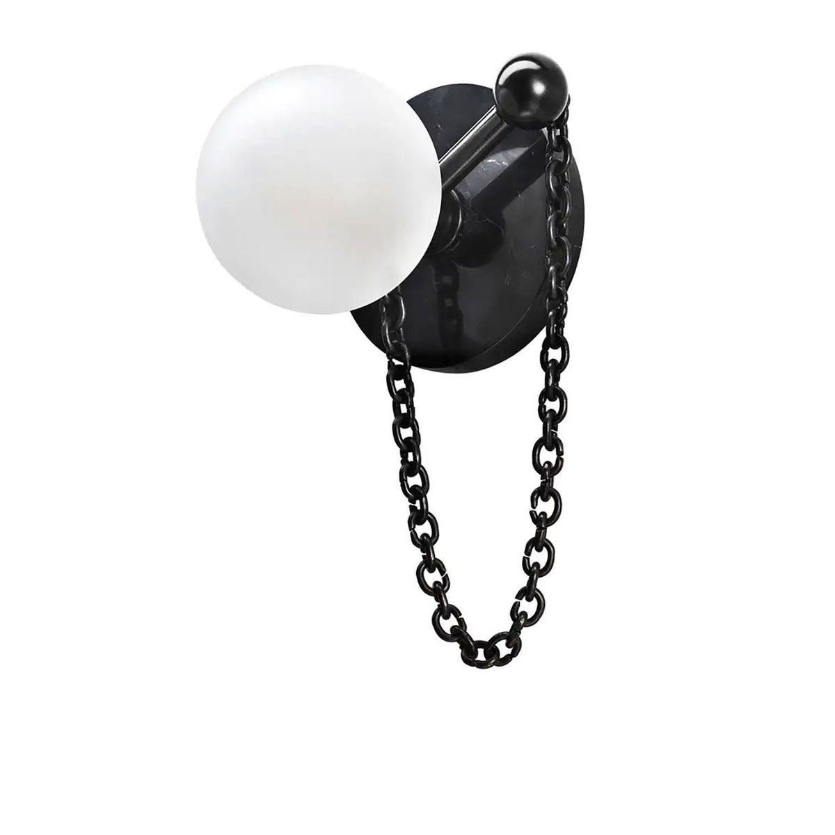 Petelise wandlamp met marmeren bol