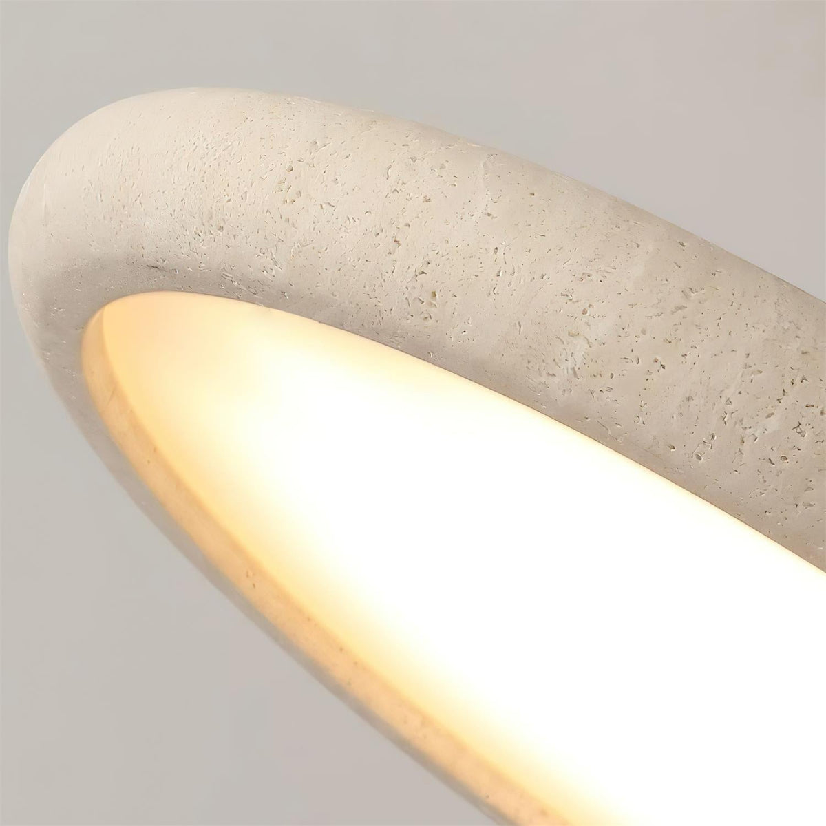 Luvia plafondlamp Semi Flush travertin