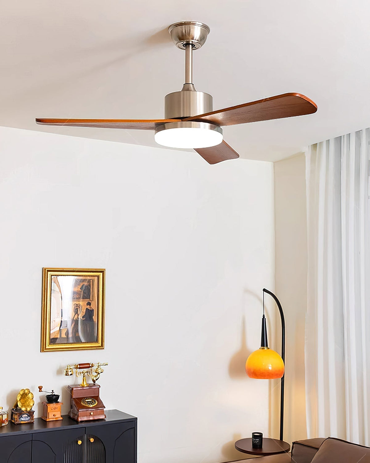 Mireaine plafondventilator met verlichting