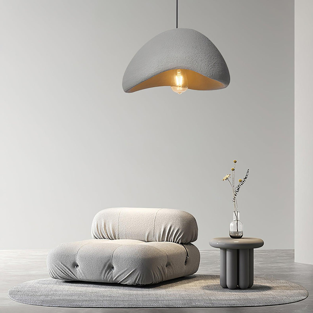 Fentor hanglamp met witte lampenkap minimalistisch