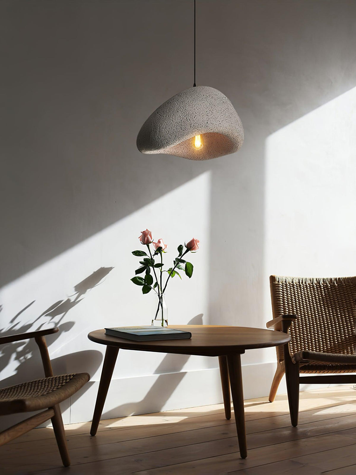 Fentor hanglamp met witte lampenkap minimalistisch