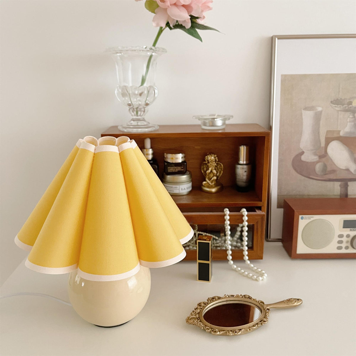 Nirixon whimsische tafellamp met stoffen kap