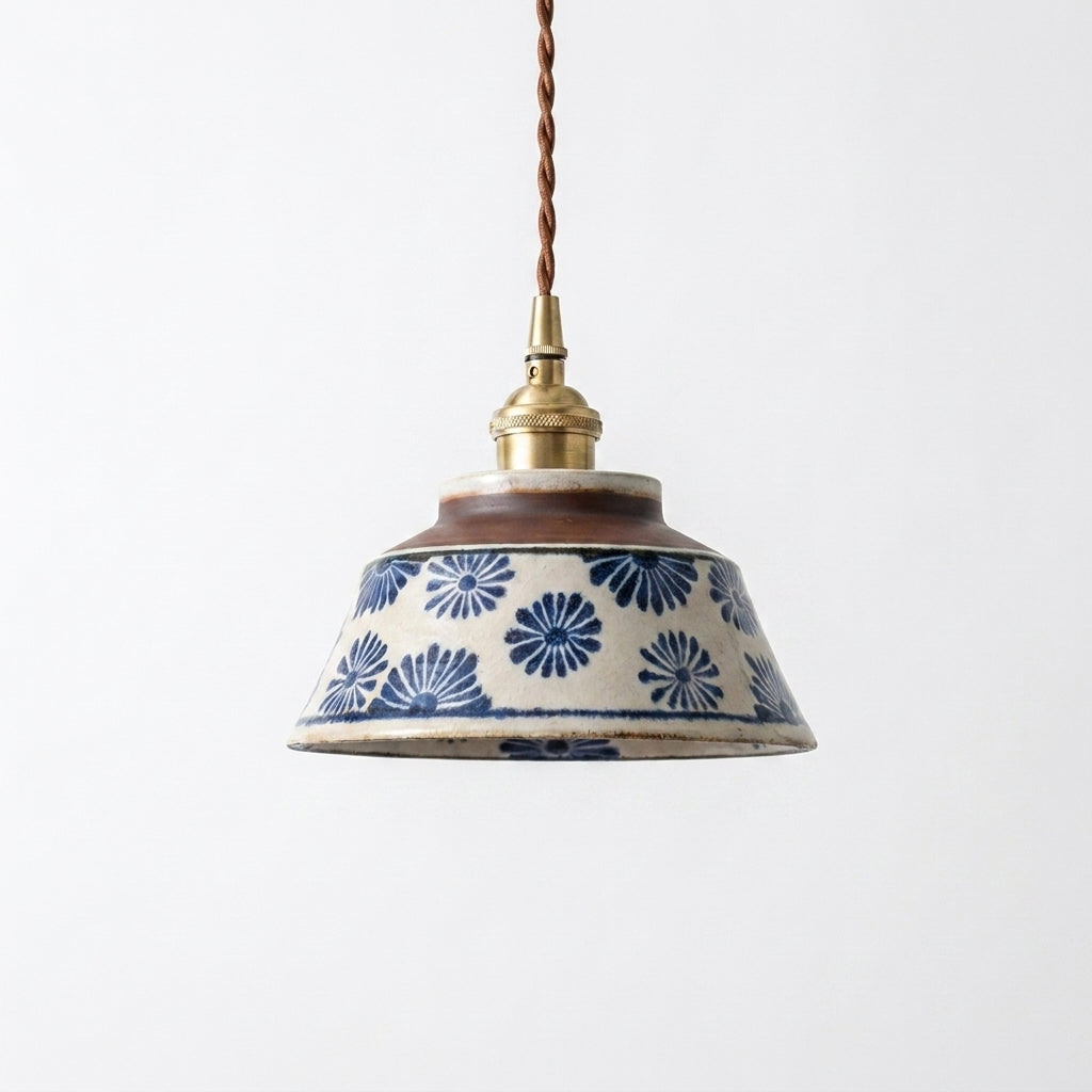 Indigo stekker-in hanglamp