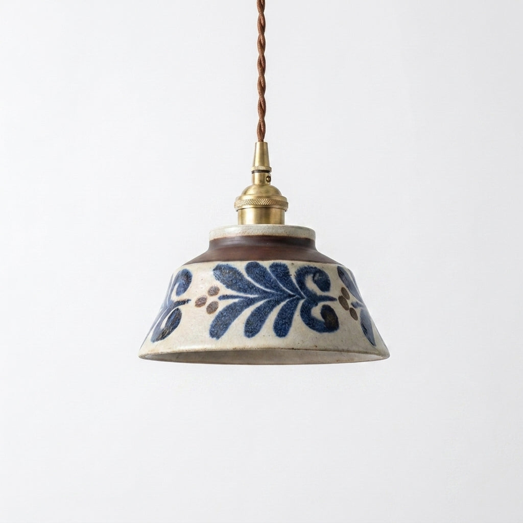 Indigo stekker-in hanglamp