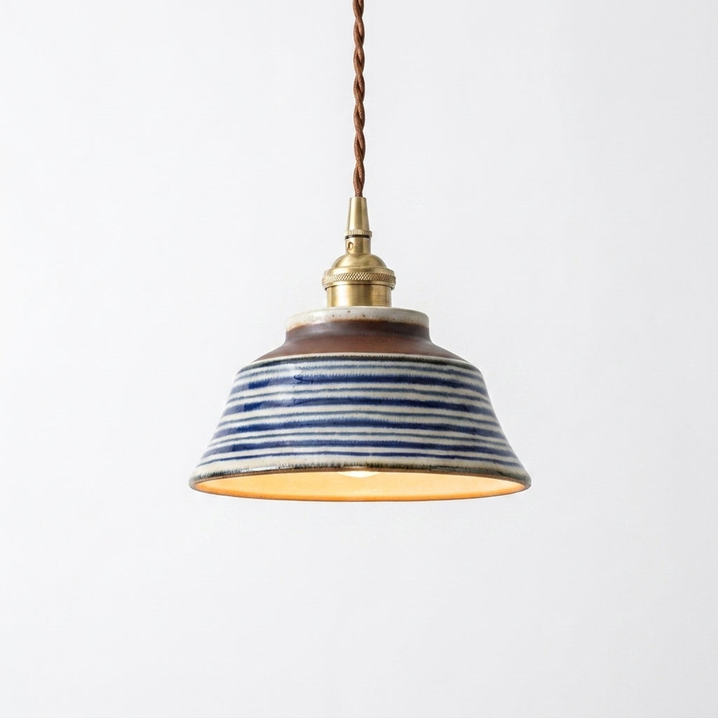 Indigo stekker-in hanglamp