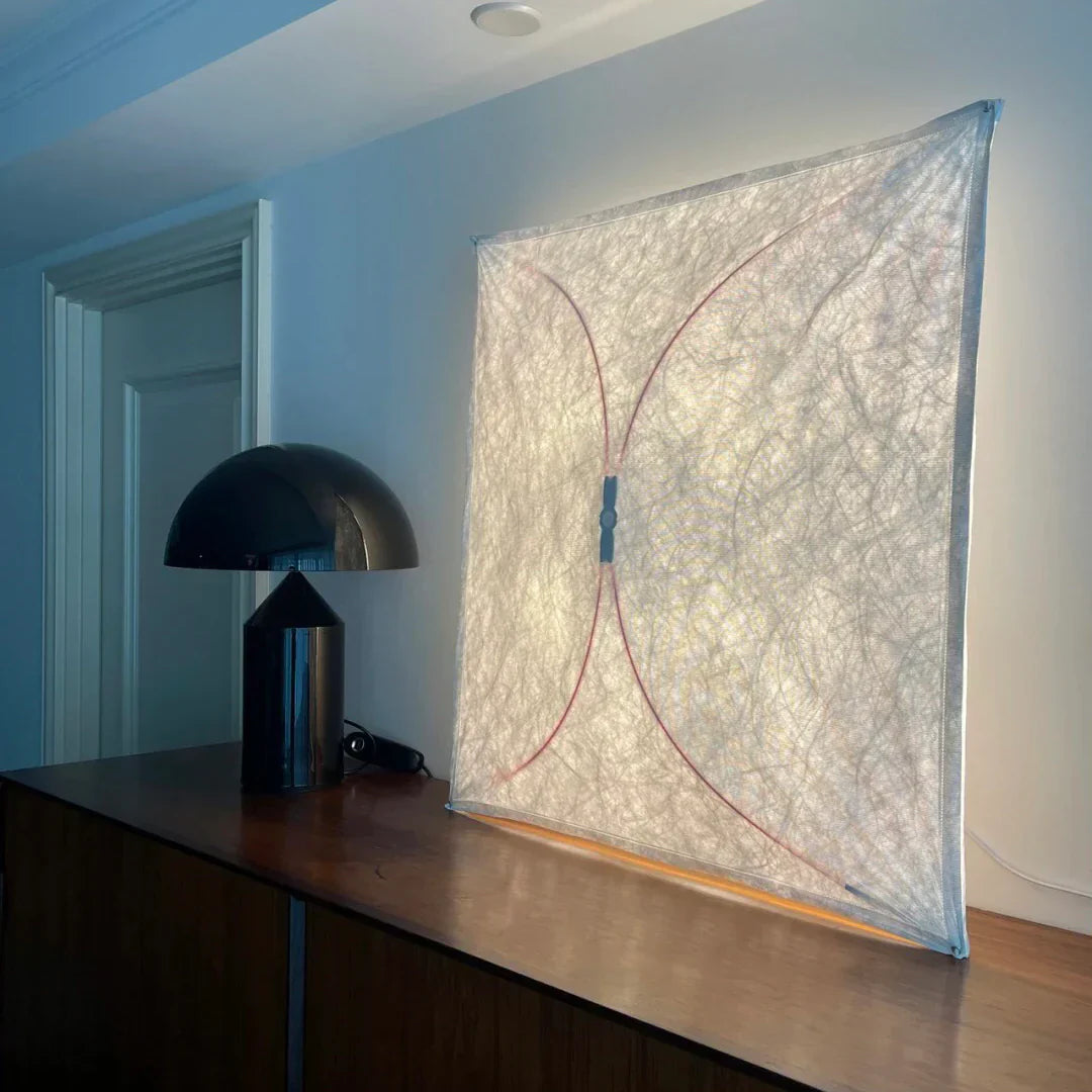 Ozawa Natuurlijk Papier Metaal Wit Wandlamp Eetkamer Slaapkamer