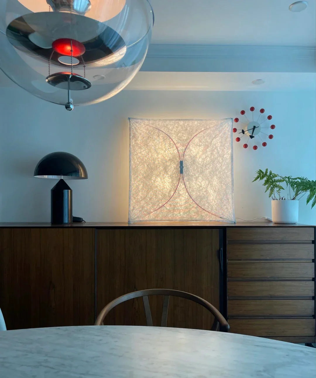Ozawa Natuurlijk Papier Metaal Wit Wandlamp Eetkamer Slaapkamer