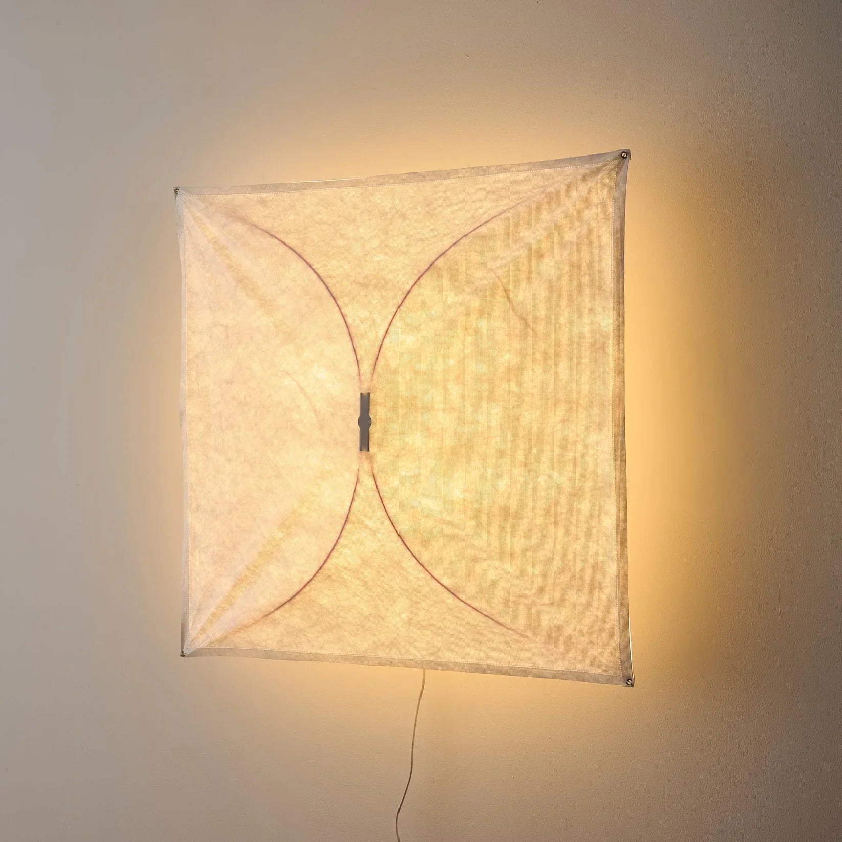 Ozawa Natuurlijk Papier Metaal Wit Wandlamp Eetkamer Slaapkamer