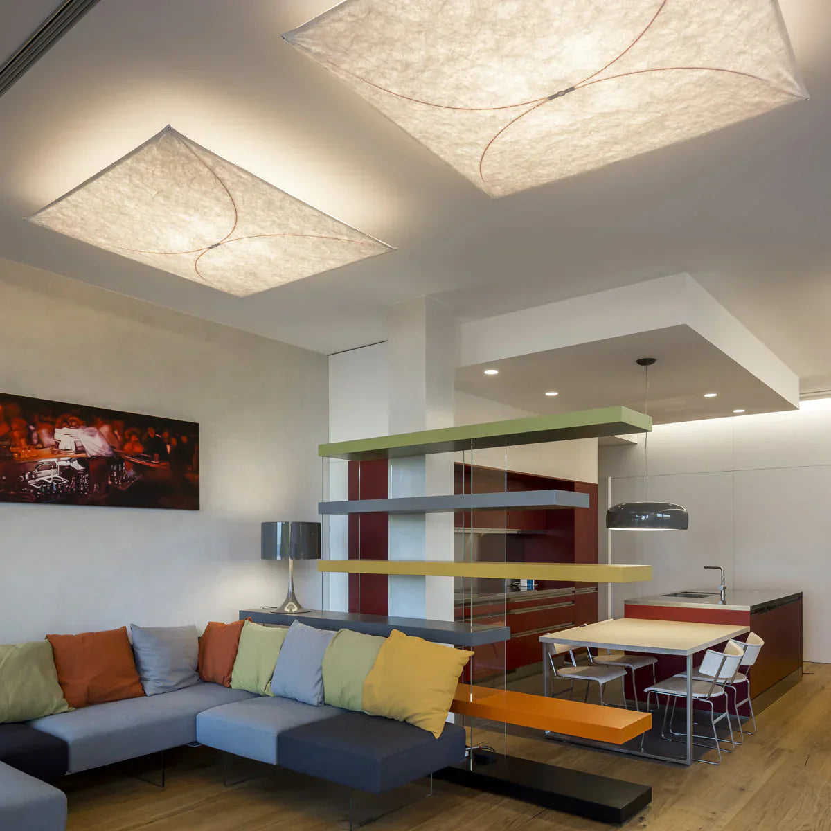 Ozawa Natuurlijk Papier Metaal Wit Wandlamp Eetkamer Slaapkamer