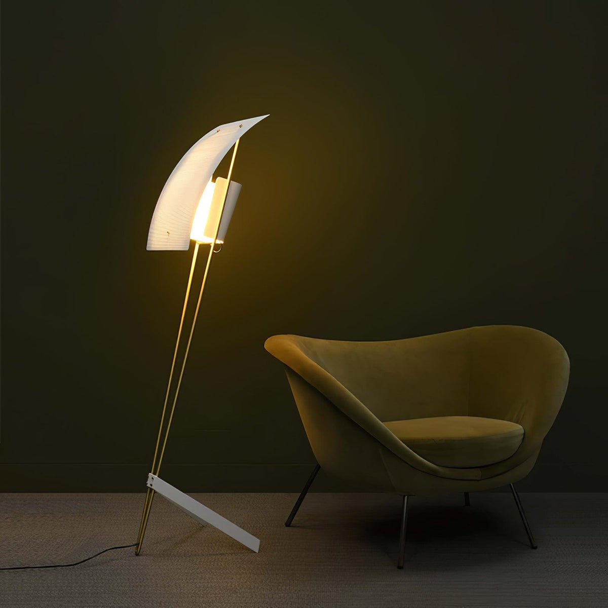 Ulvynil vloerlamp minimalistisch