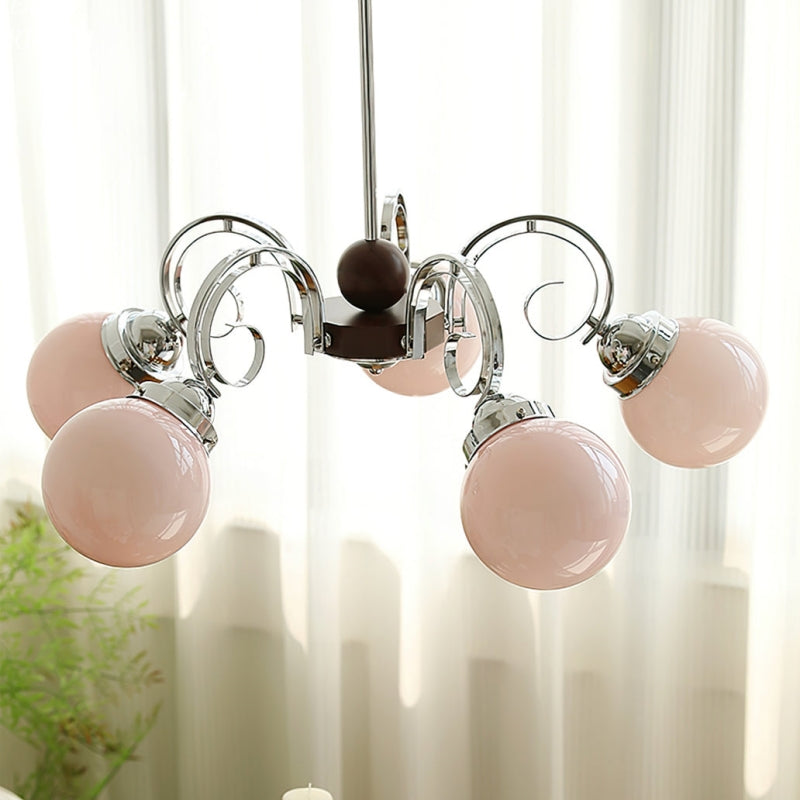 Valentina Vintage Crème Kroonluchter Glas Woonkamer Slaapkamer