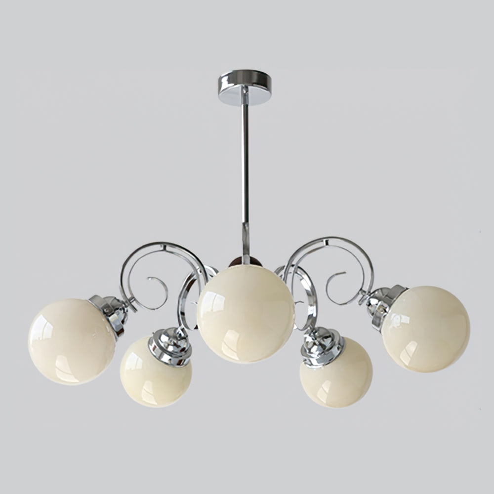 Valentina Vintage Crème Kroonluchter Glas Woonkamer Slaapkamer
