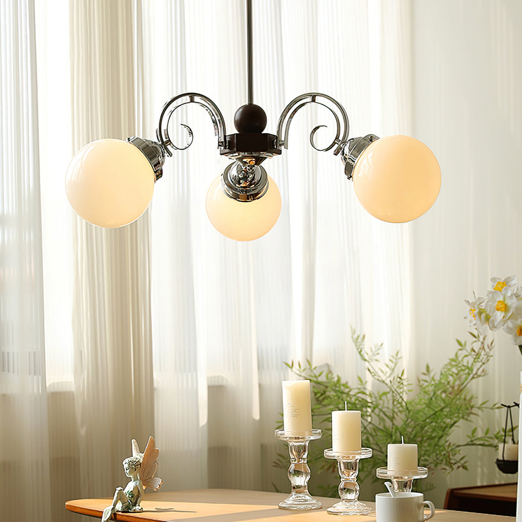 Valentina Vintage Crème Kroonluchter Glas Woonkamer Slaapkamer