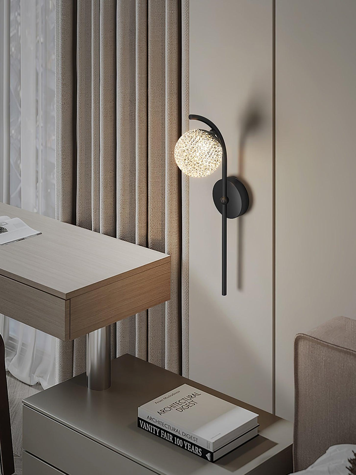 Urineth Premium Noordse kunst kristallen wandlamp