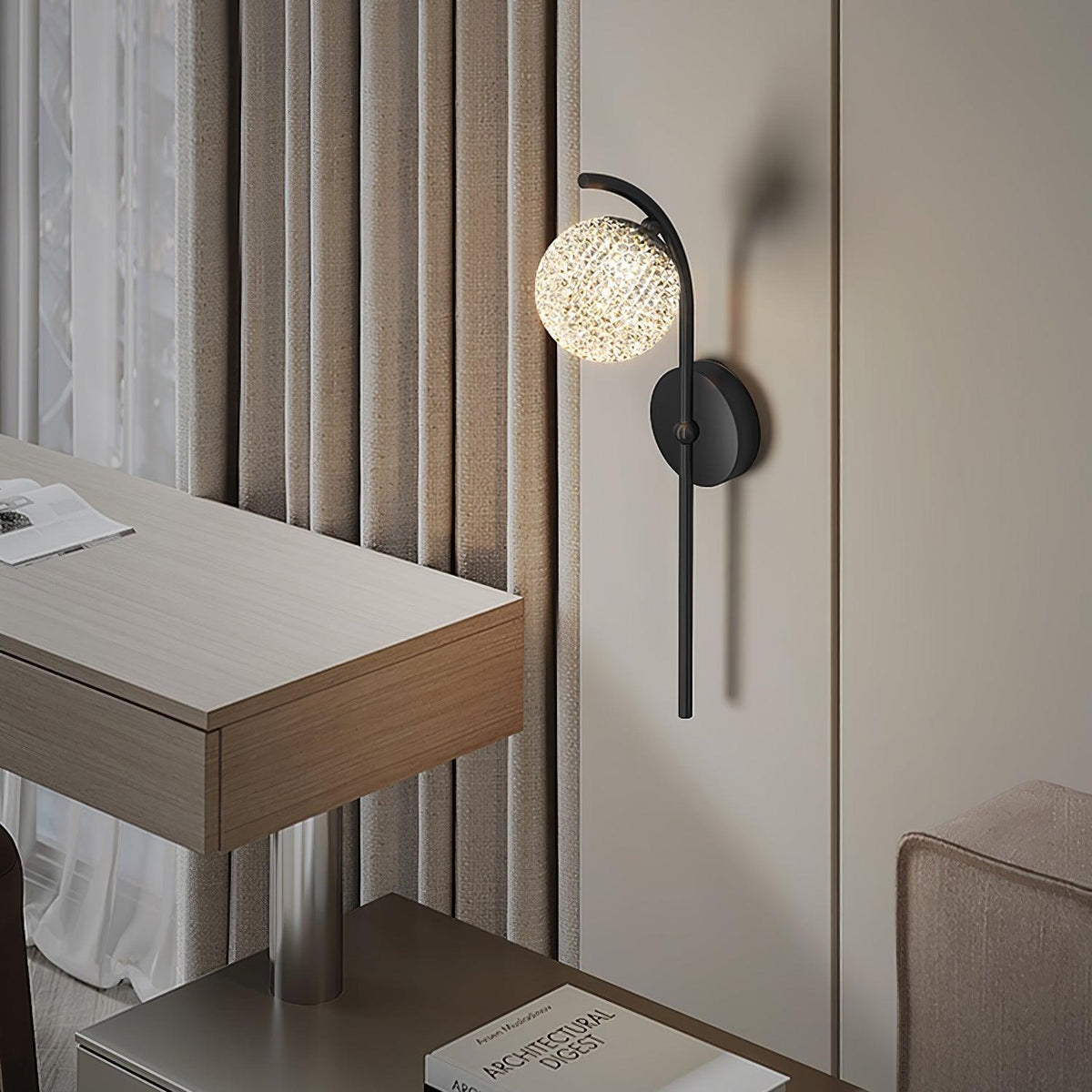Urineth Premium Noordse kunst kristallen wandlamp