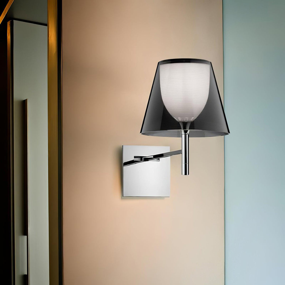Orsore Chroom Prism wandlamp Katoen