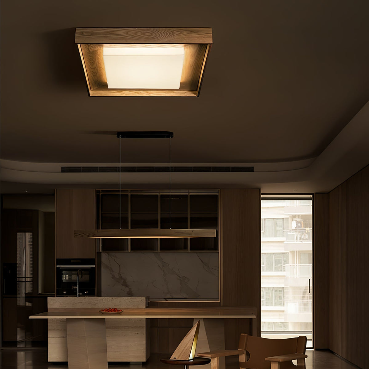 Auro Rustieke plafondlamp van hout