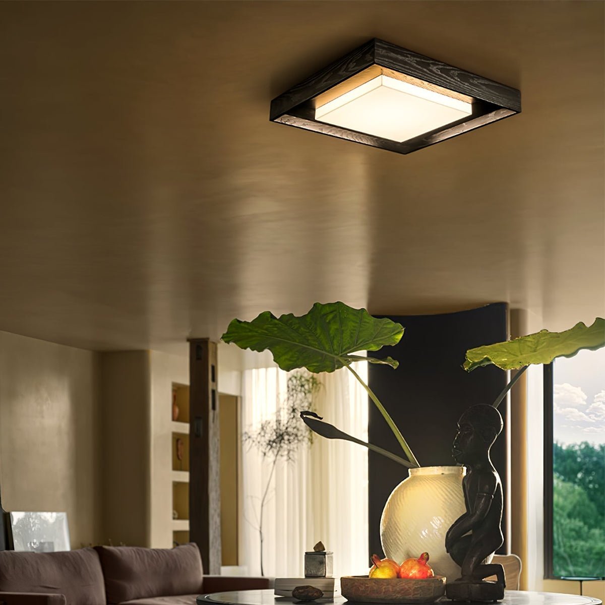 Auro Rustieke plafondlamp van hout