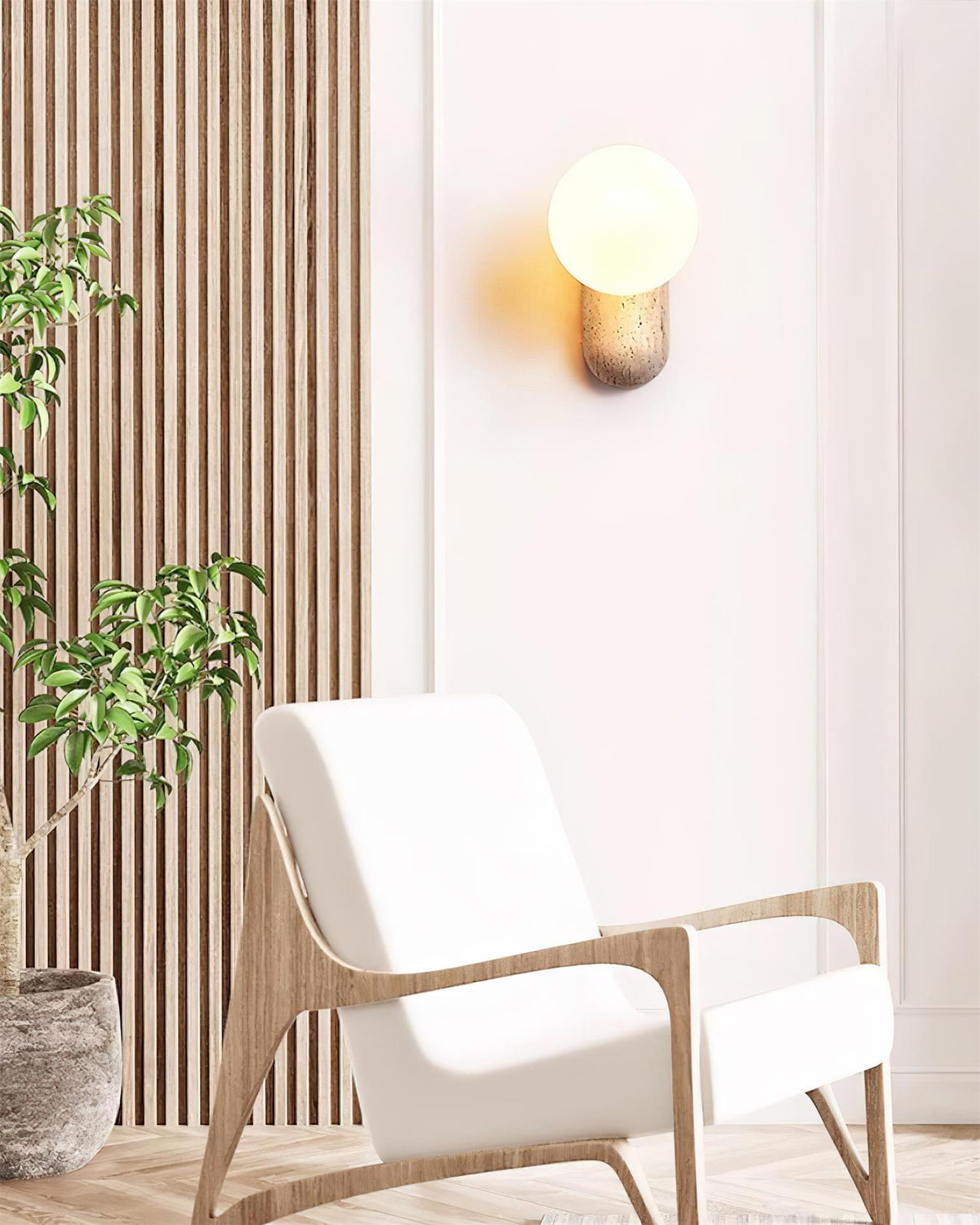 Tavelaria wandlamp travertin Organic Serenity