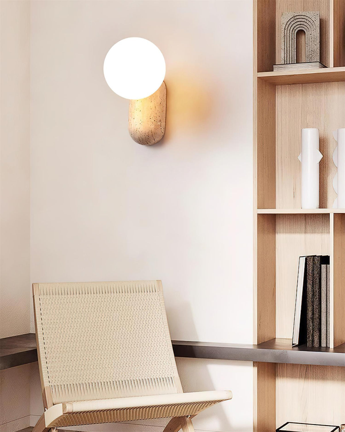 Tavelaria wandlamp travertin Organic Serenity