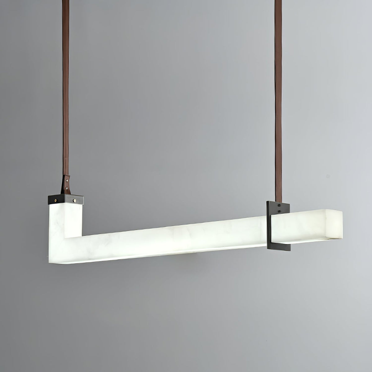 Nivienne Linear albasten hanglamp met goudkleurige accenten