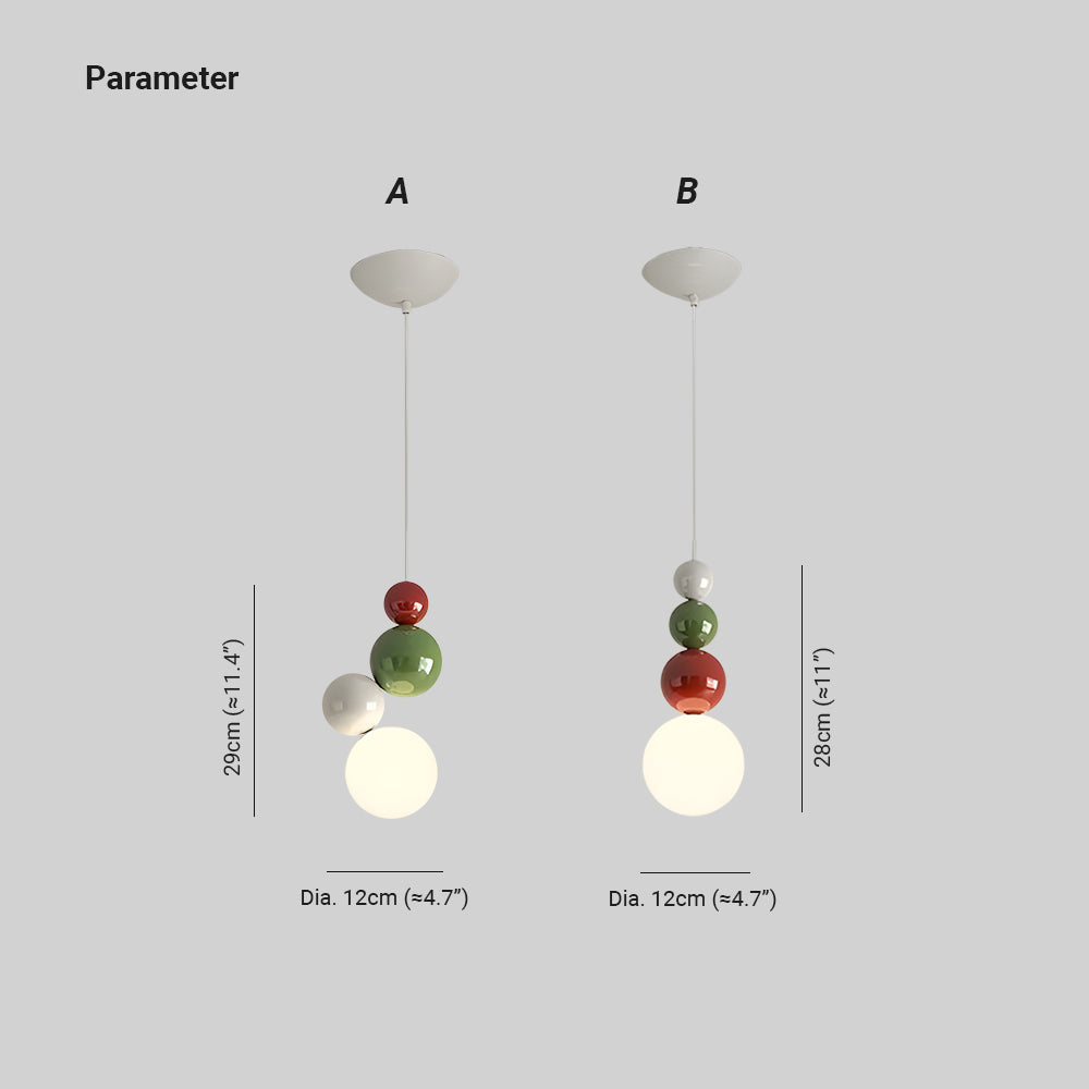 Valentina Retro Modern LED Hanglampen Wit Metaal Slaapkamer Woonkamer