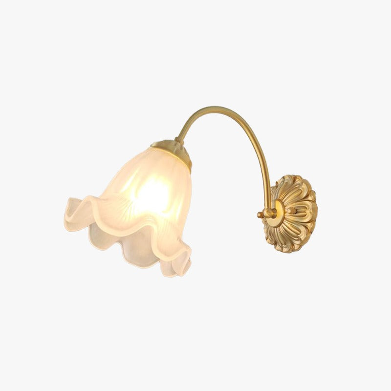 Bella Retro LED Wandlampen Wit Metaal Glas Slaapkamer Woonkamer