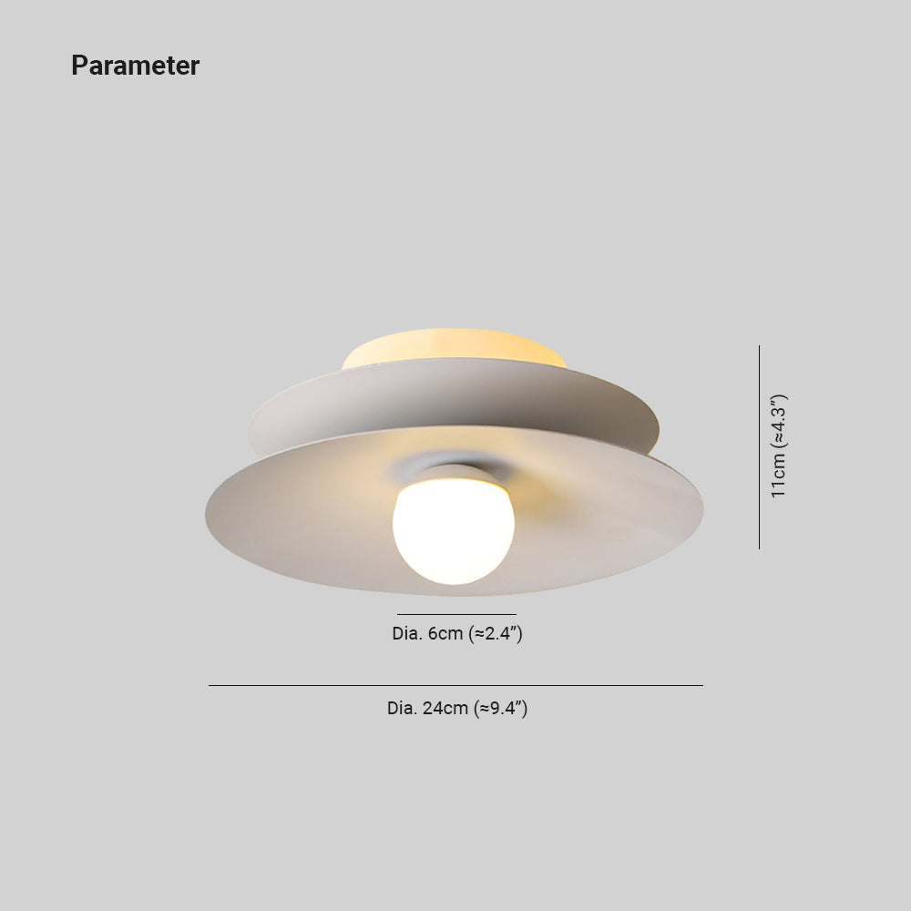 Bella Moderne LED Plafondlamp Wit Rood Metaal Acryl Woonkamer