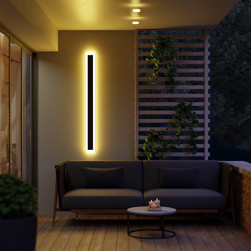 Edge Moderne Minimalistische LED Buitenlamp Metaal Acryl Tuin