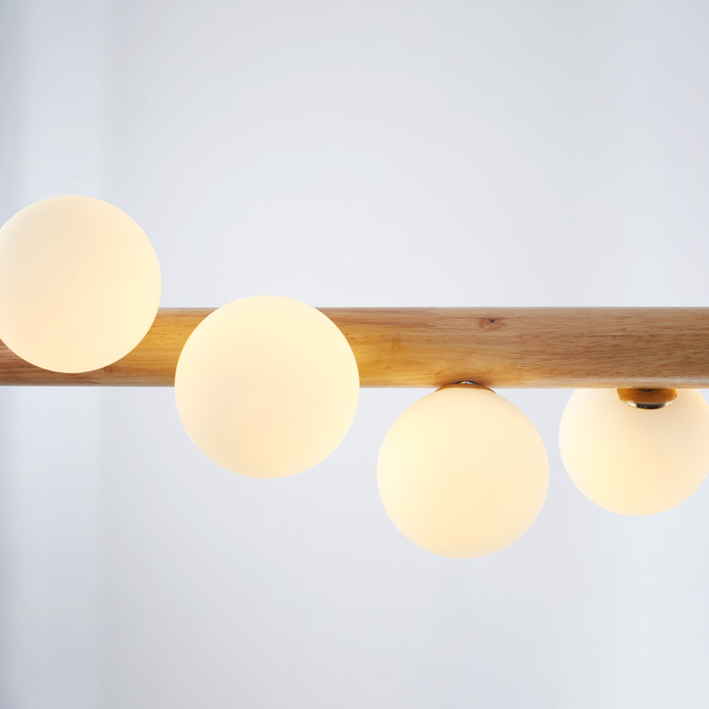 Valentina Hanglampen Bubble, Houten & Glas