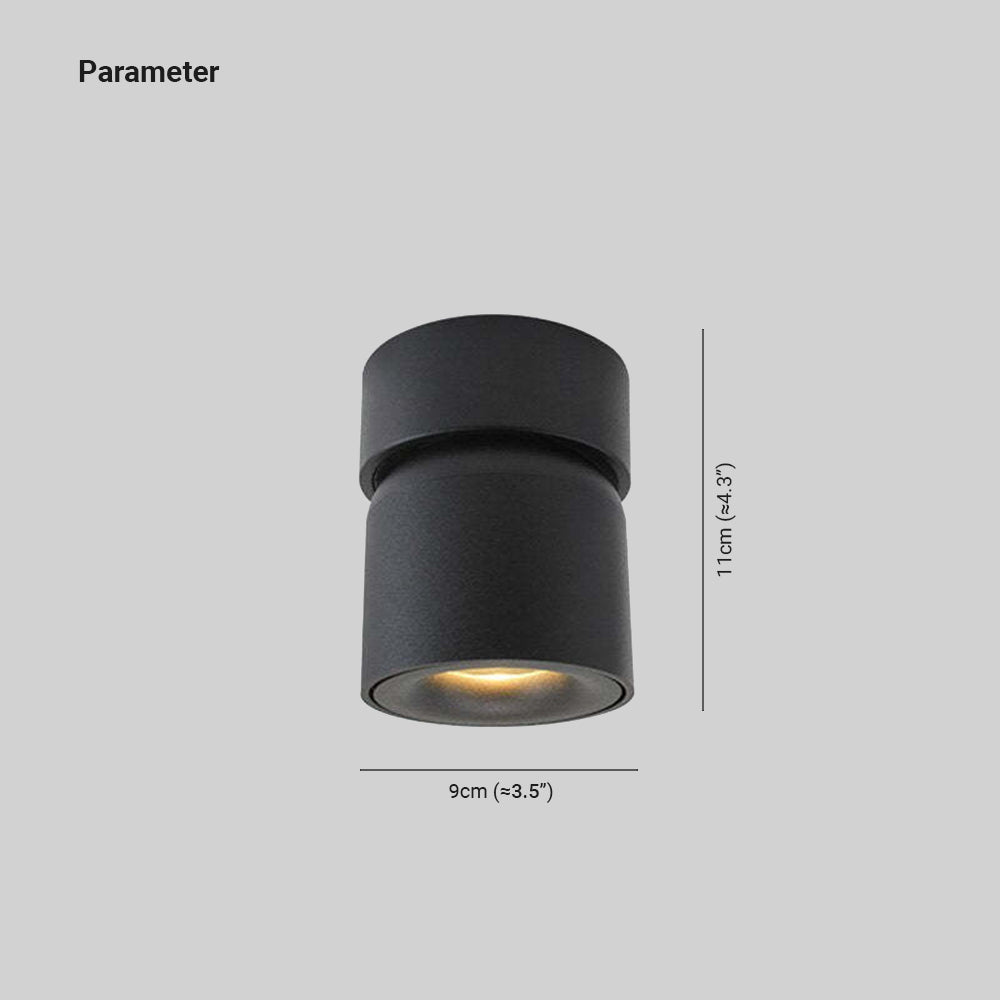 Novak Kleine LED Plafondlamp Zwart Wit Metaal Acryl Slaapkamer
