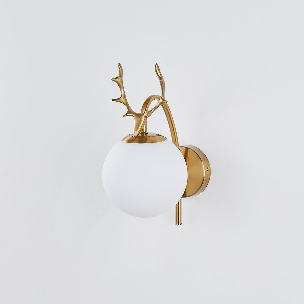 Valentina Ronde LED Wandlamp Goud Zwart Metaal Glas Eetkamer Slaapkamer
