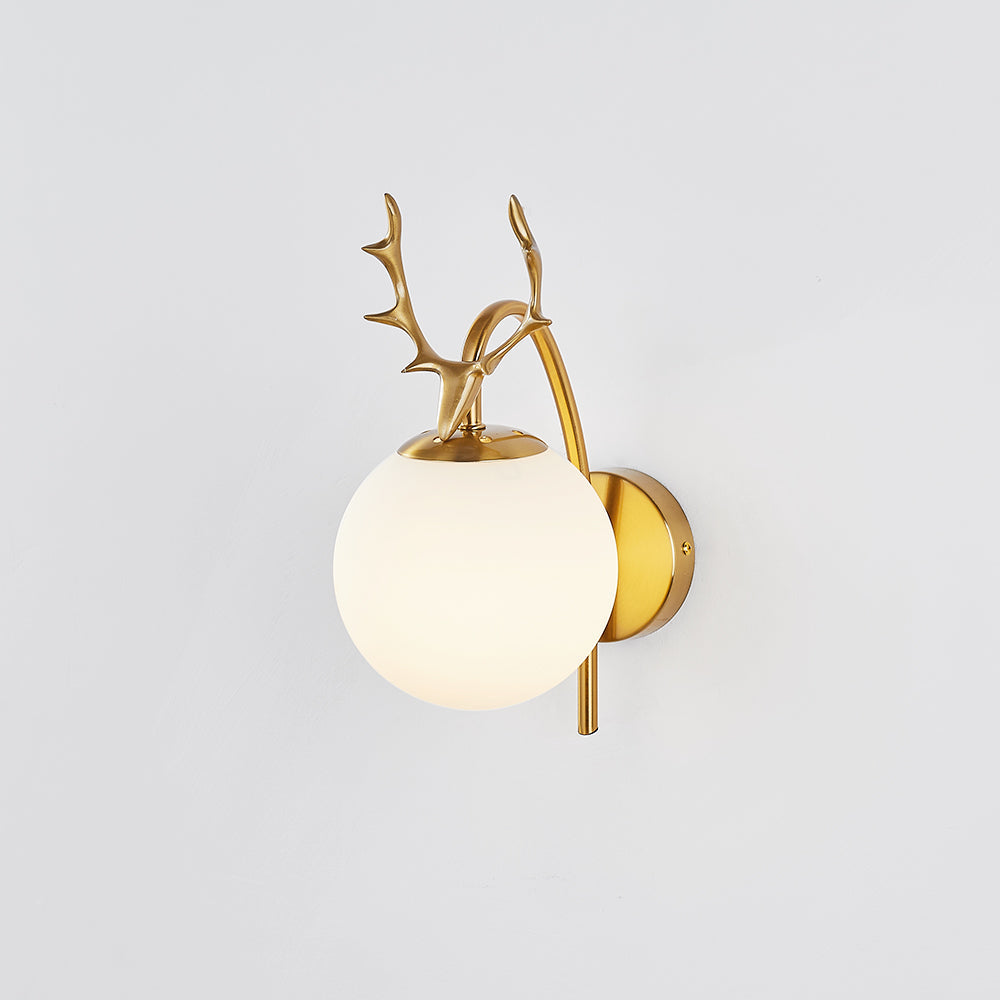 Valentina Ronde LED Wandlamp Goud Zwart Metaal Glas Eetkamer Slaapkamer