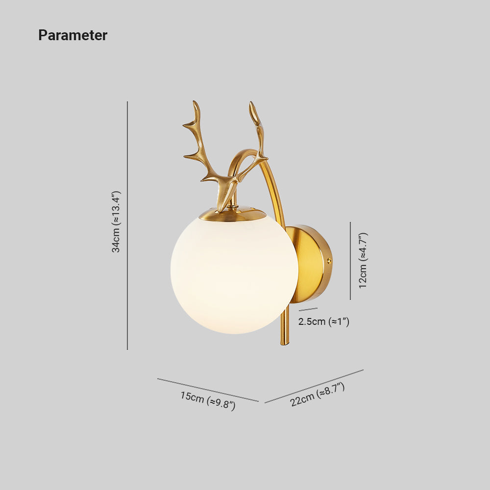 Valentina Ronde LED Wandlamp Goud Zwart Metaal Glas Eetkamer Slaapkamer