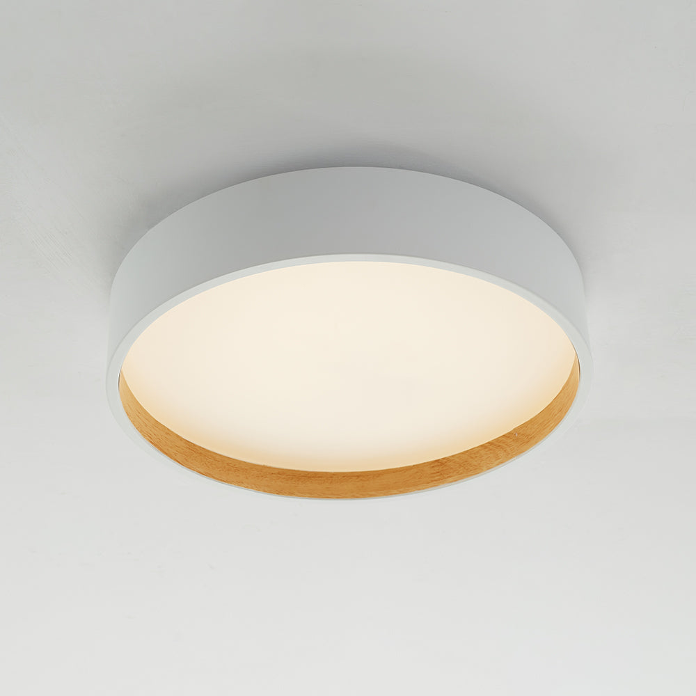 Quinn Ronde LED Plafondlampen Zwart Wit Acryl Metaal Eetkamer Slaapkamer