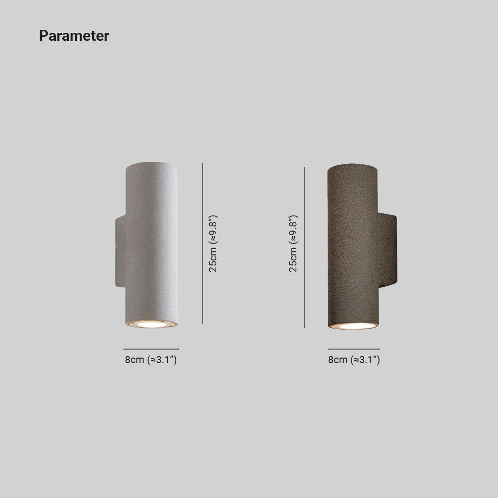 Orr Buiten Wandlampen Dubbel-Hoofded Zwart Wit Cement Tuin