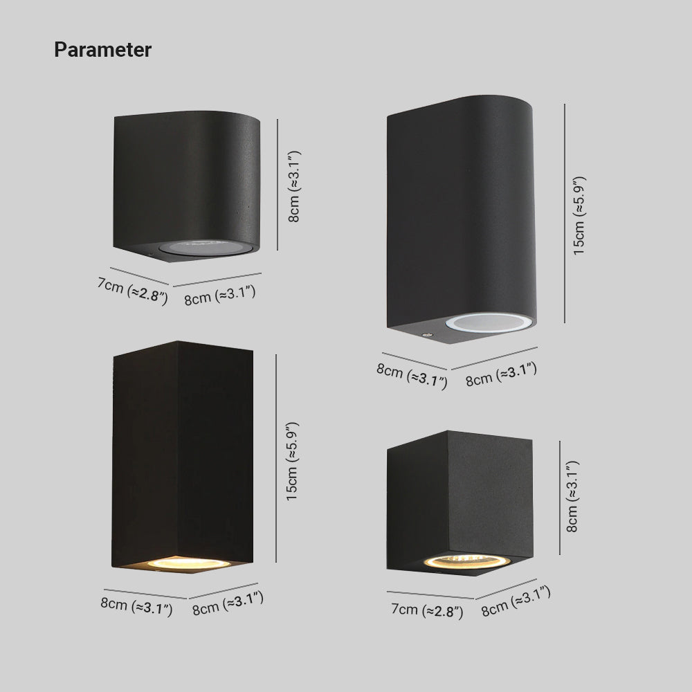 Orr Minimalistisch Kleine LED Wandlamp Zwart Glas Metaal Glas Hal Tuin