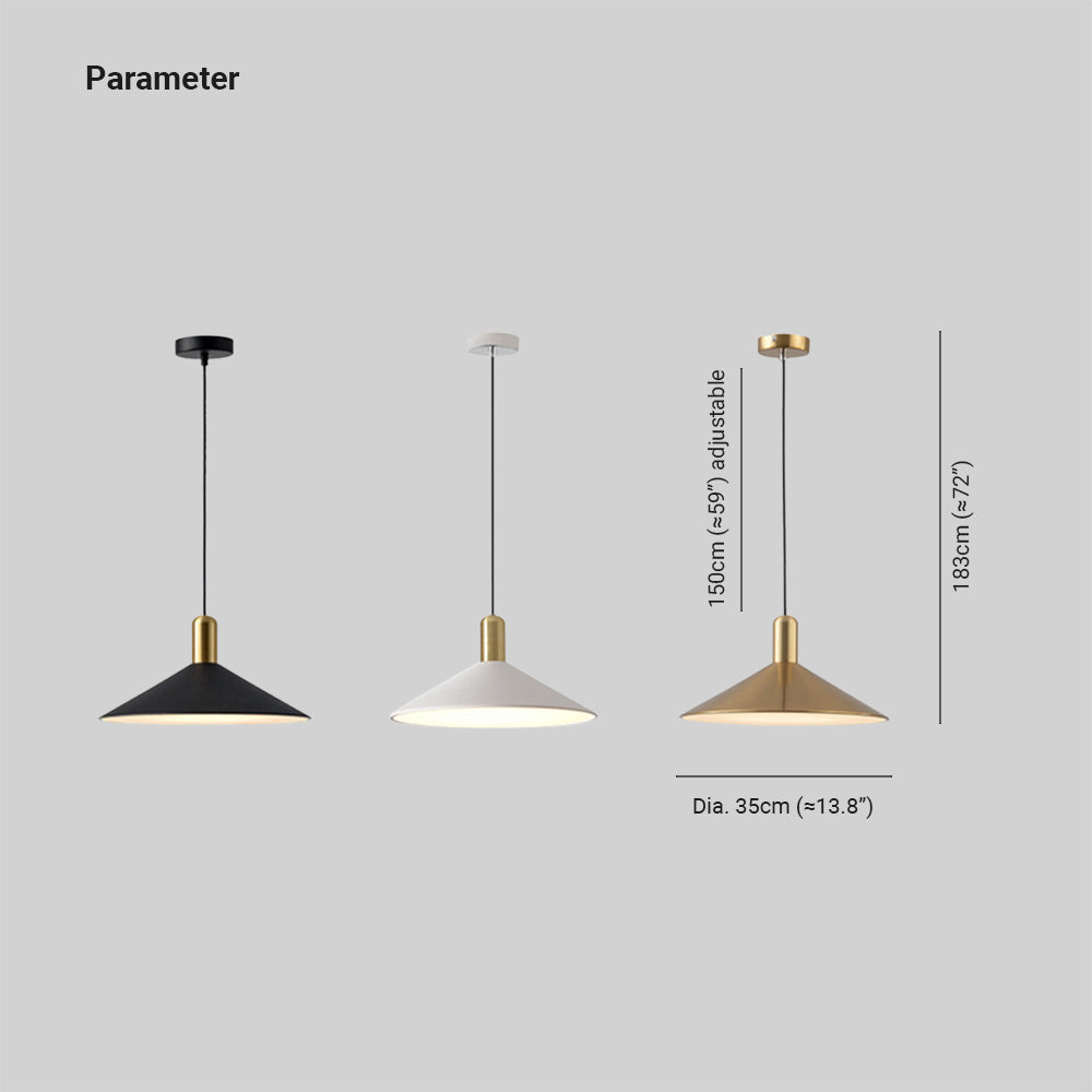 Carins Kegelvormig Design LED Hanglampen Zwart Wit Goud Metaal Eetkamer