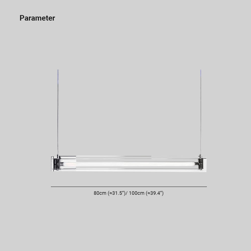 Edge Moderne Minimalistische Lineaire Metaal Hanglamp Wit
